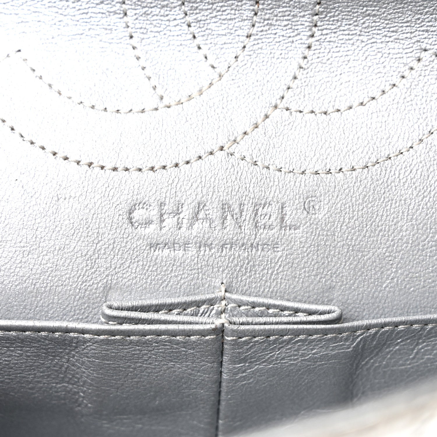 Metallic Striped Calfskin 2.55 Reissue 226 Flap Silver Silver