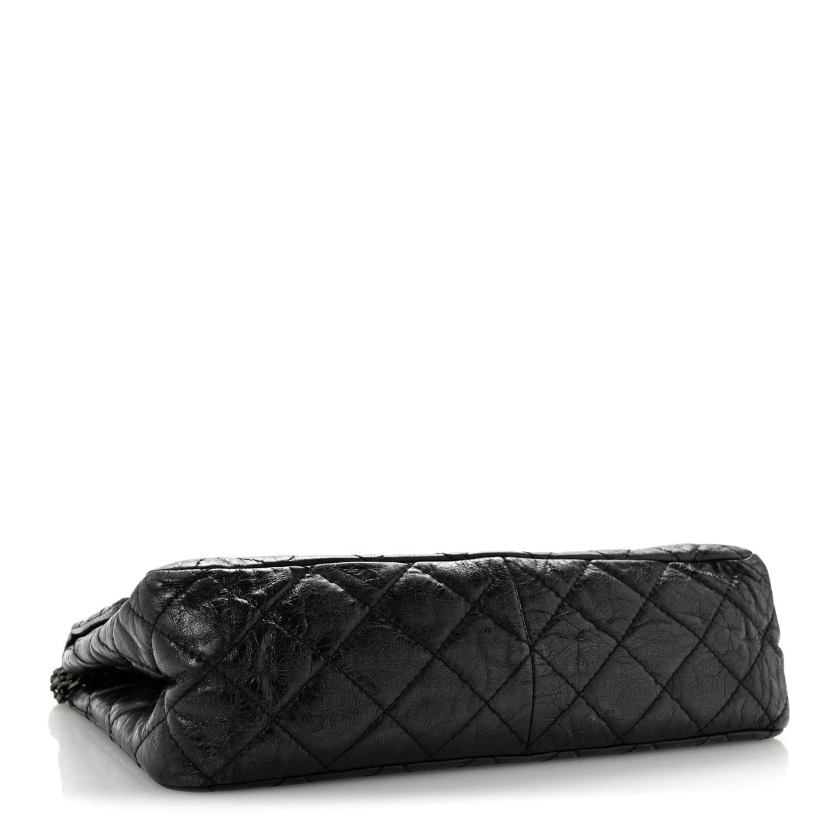 Metallic Aged Calfskin Quilted 2.55 Reissue 227 Flap So Black