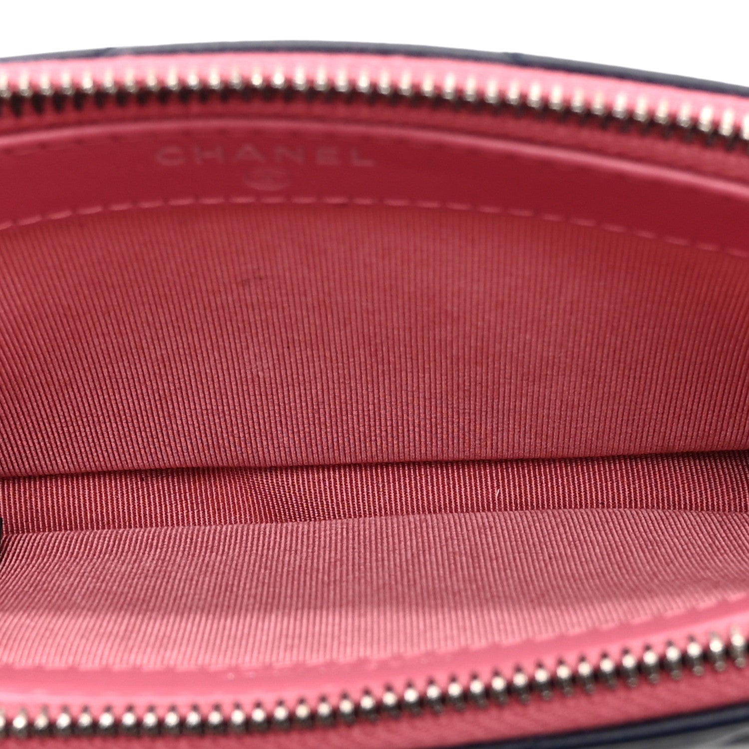 Aged Calfskin Chevron Quilted Small Gabrielle Clutch With Chain  Navy Black Pink