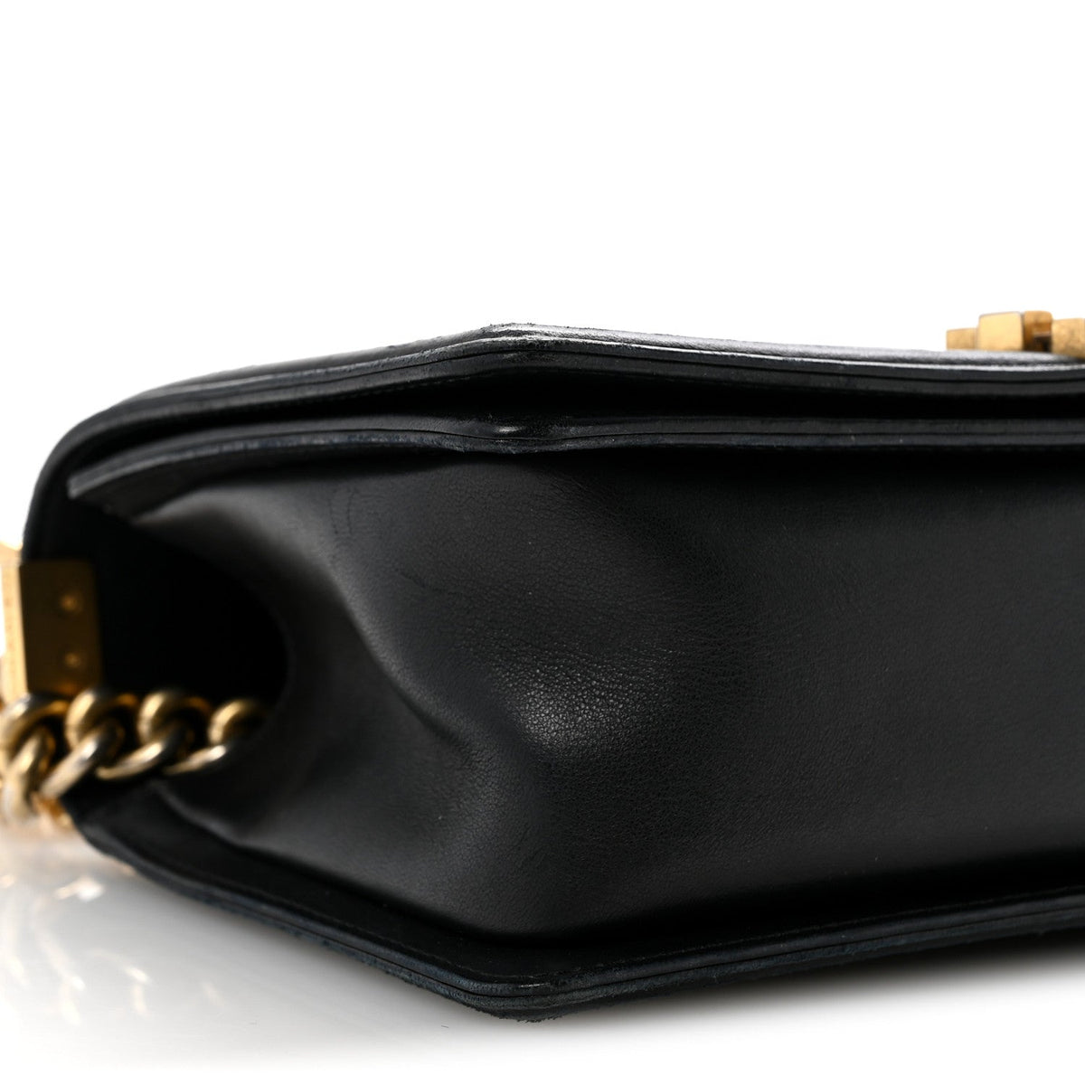 Lambskin Quilted Medium Boy Flap Black
