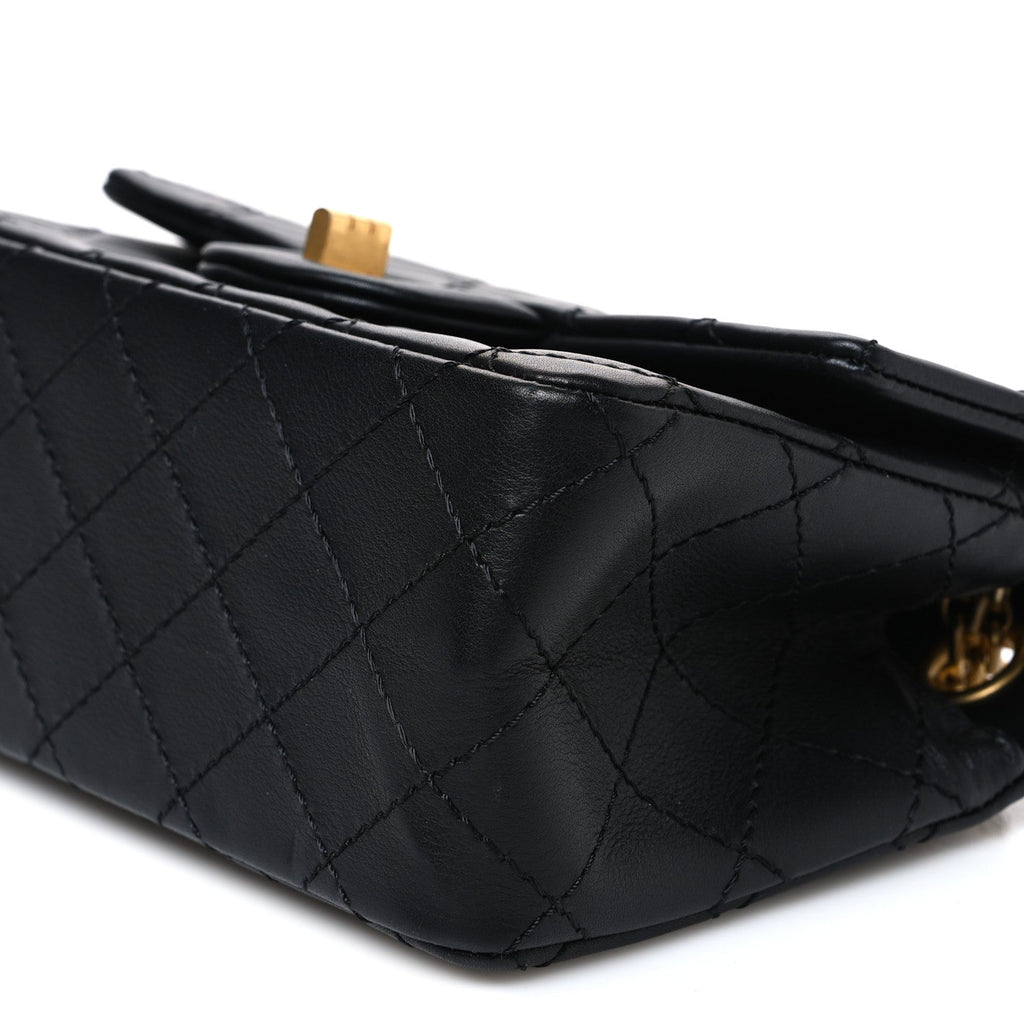 Calfskin Quilted 2.55 Reissue Mini Flap Black