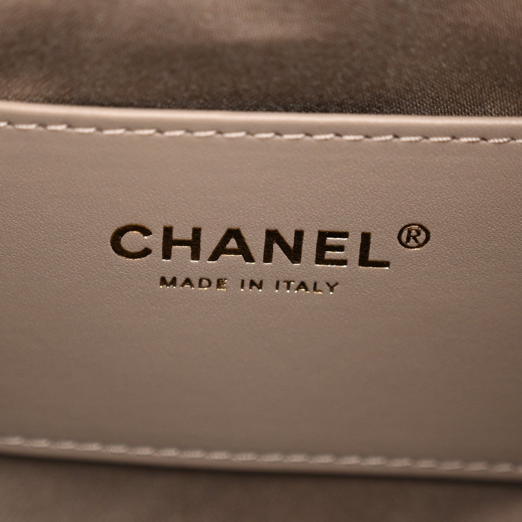 Suede Quilted Small Chanel 25 Handbag Dark Grey