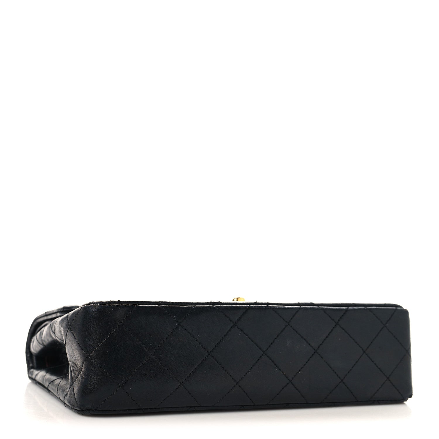 Lambskin Quilted Small Double Flap Black