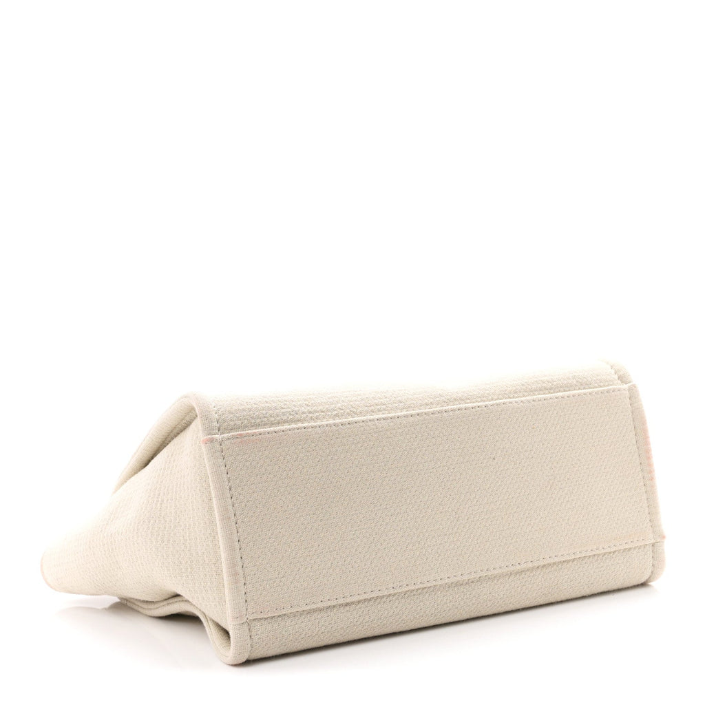 Mixed Fibers Small Deauville Tote Beige
