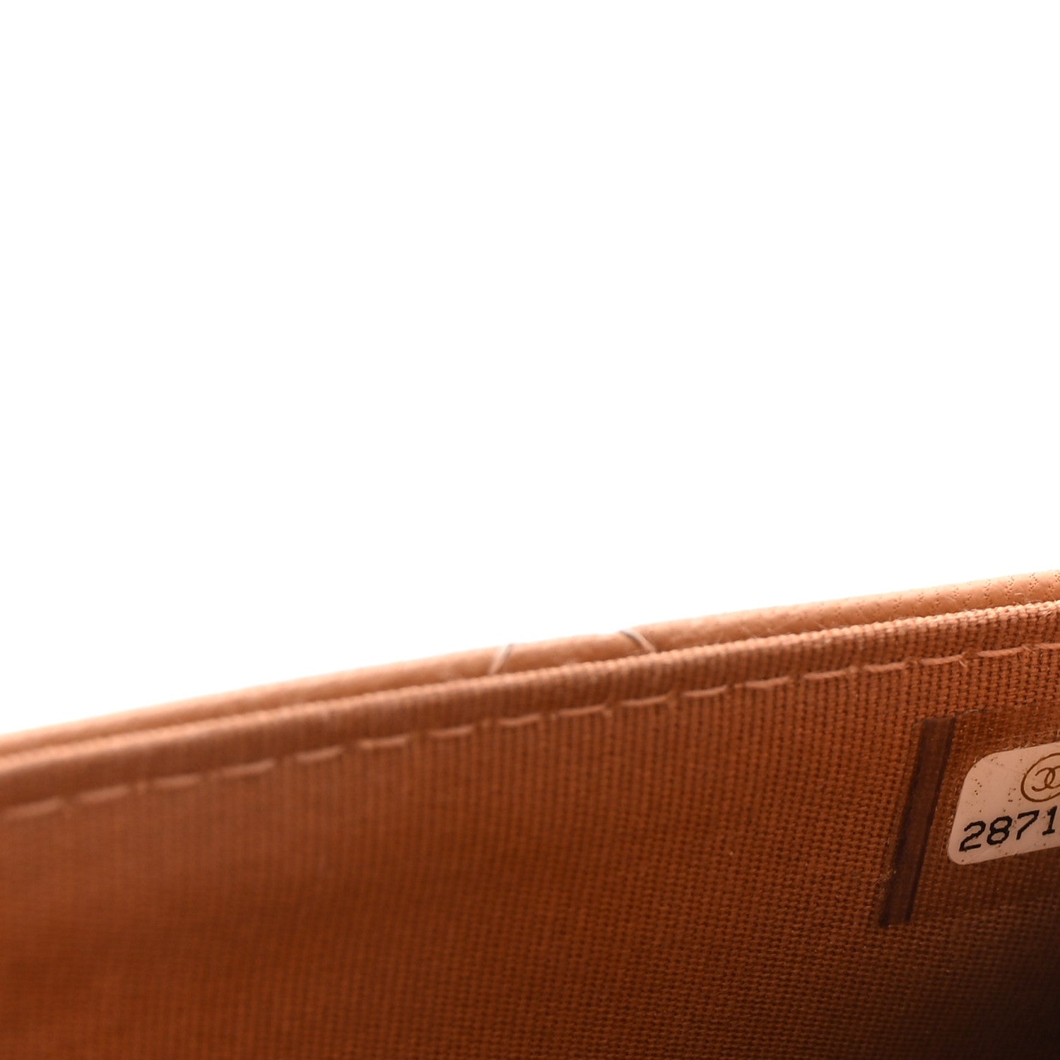 Lambskin Quilted Trendy CC Wallet On Chain WOC Beige