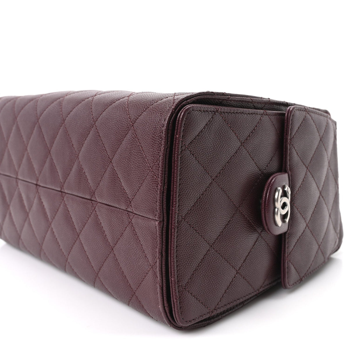 Caviar Quilted Small Chanel 25 Handbag Dark Burgundy