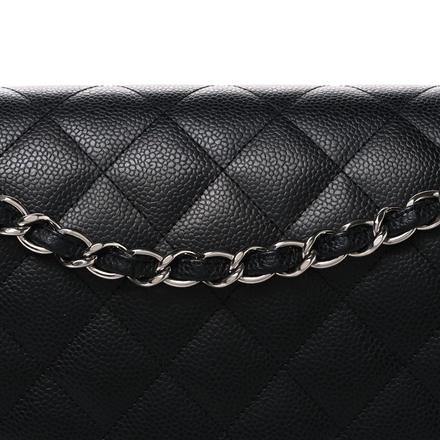 Caviar Quilted Maxi Double Flap Black