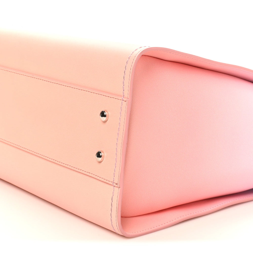Shaded Calfskin Small Deauville Tote Light Purple Pink Coral