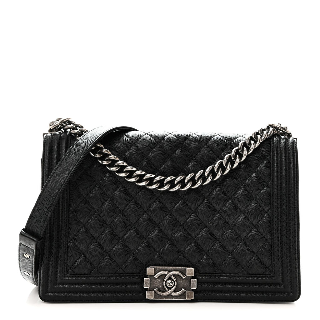 Caviar Quilted New Medium Boy Flap Black