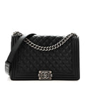 Caviar Quilted New Medium Boy Flap Black