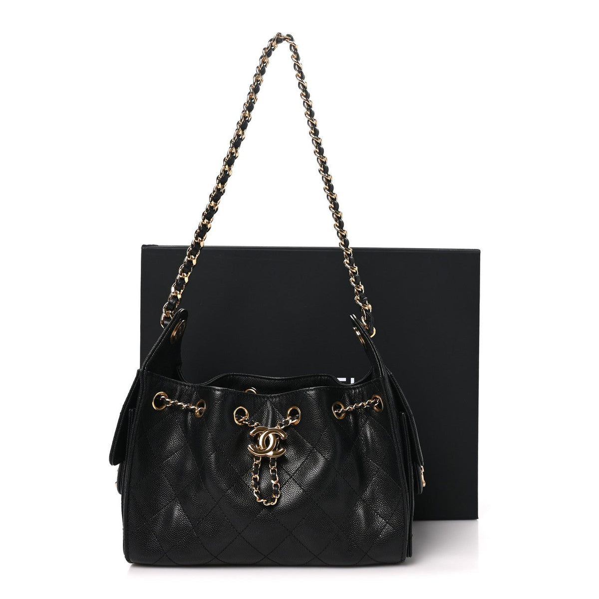 Caviar Quilted Mini Chanel 25 Handbag Black