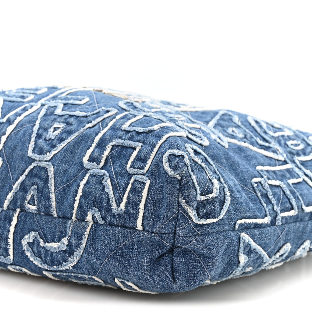 Denim Patchwork Logo Chanel 22 Blue