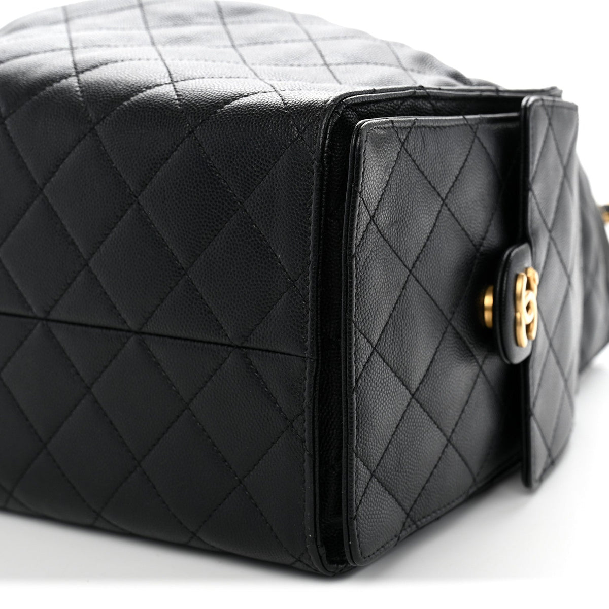 Caviar Quilted Medium Chanel 25 Handbag Black