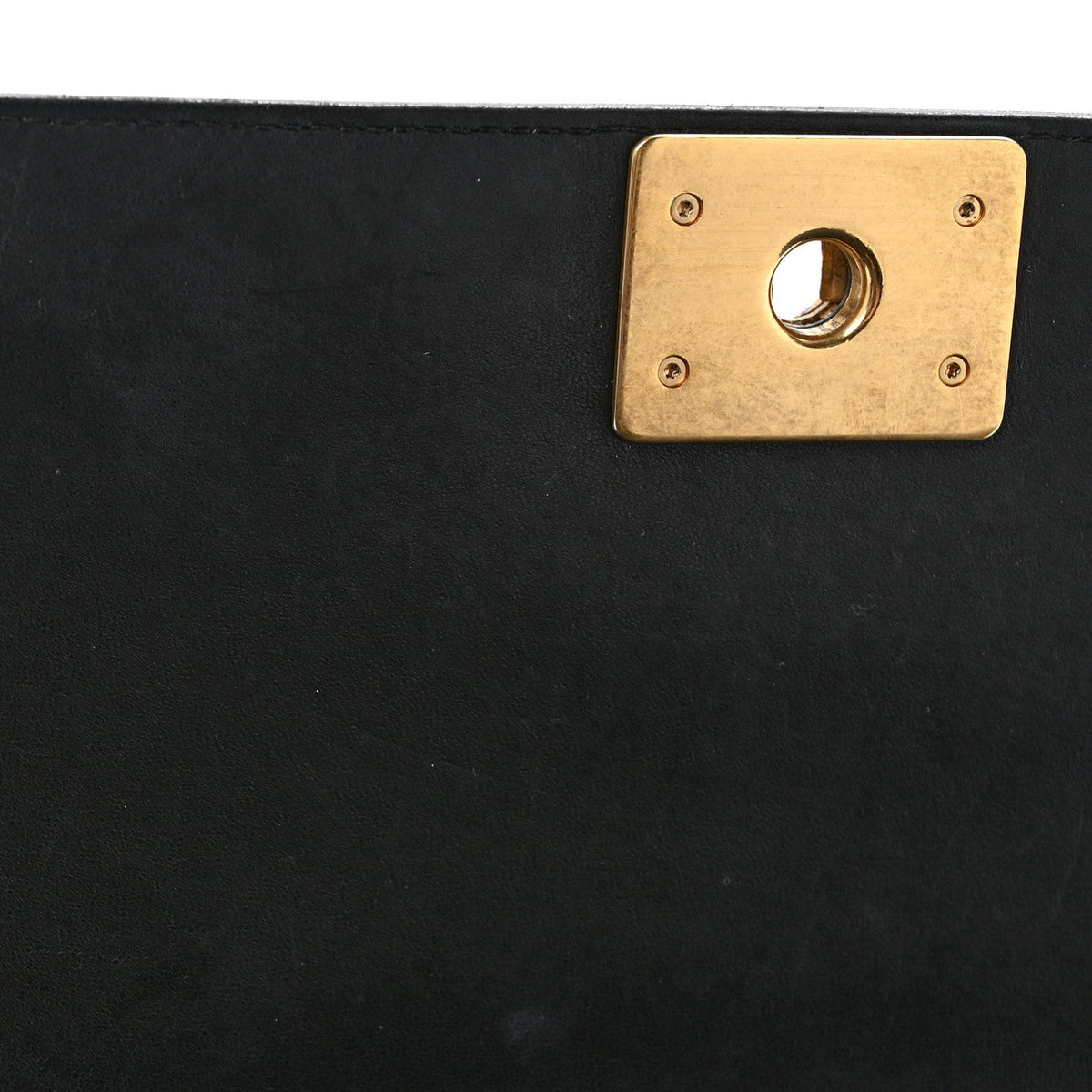 Lambskin Quilted Medium Boy Flap Black