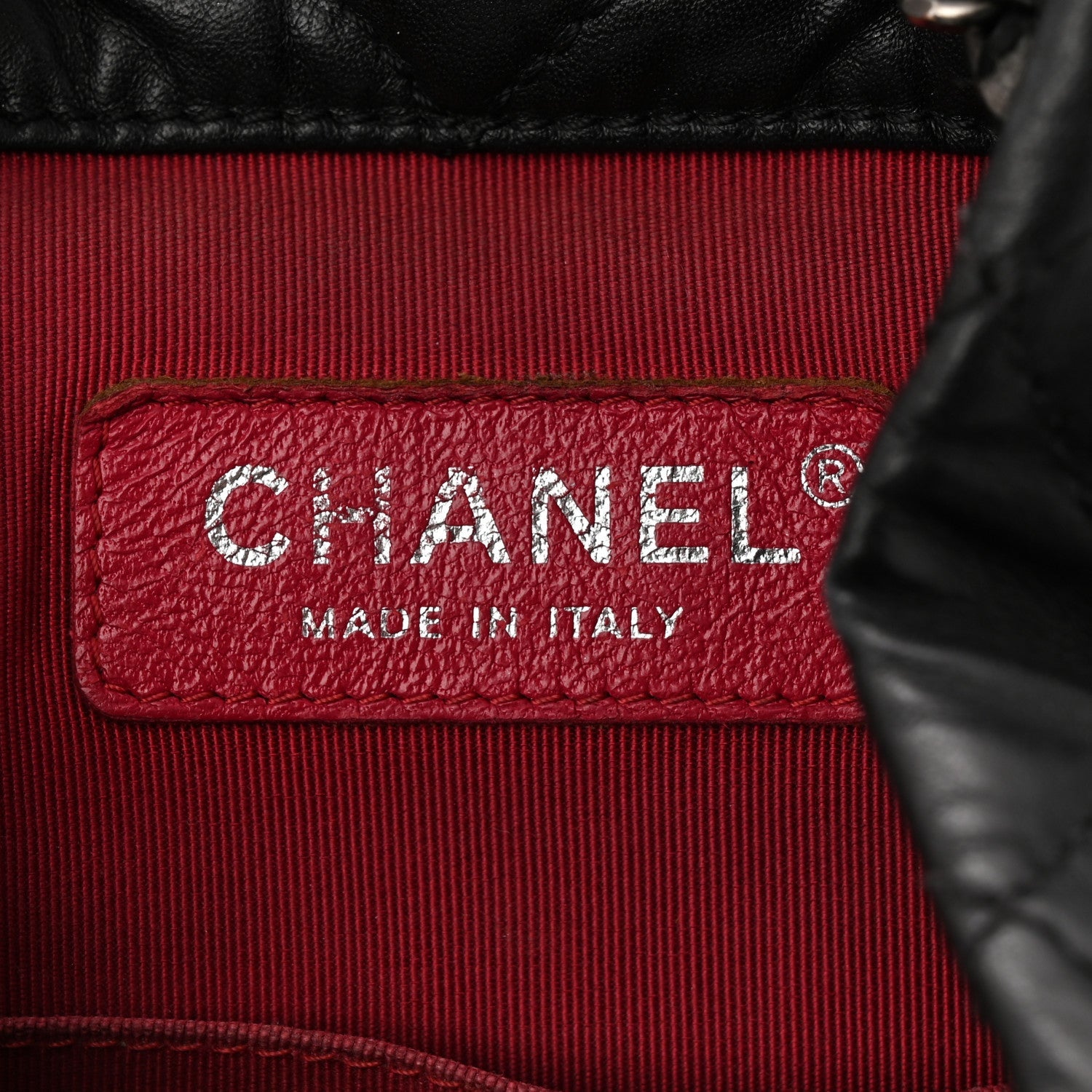 Aged Calfskin Quilted Small Gabrielle Backpack Black