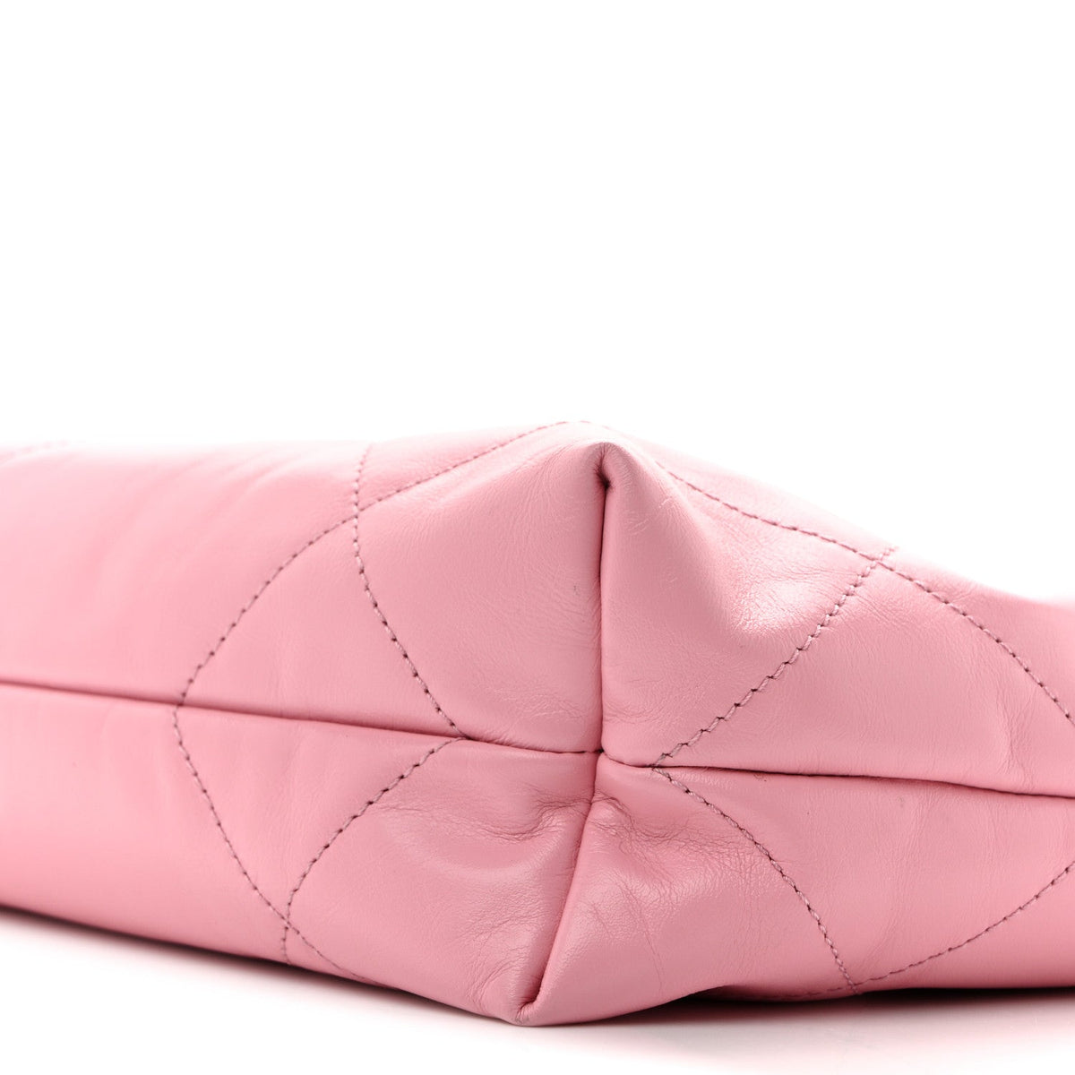 Shiny Calfskin Quilted Small Chanel 22 Dark Pink