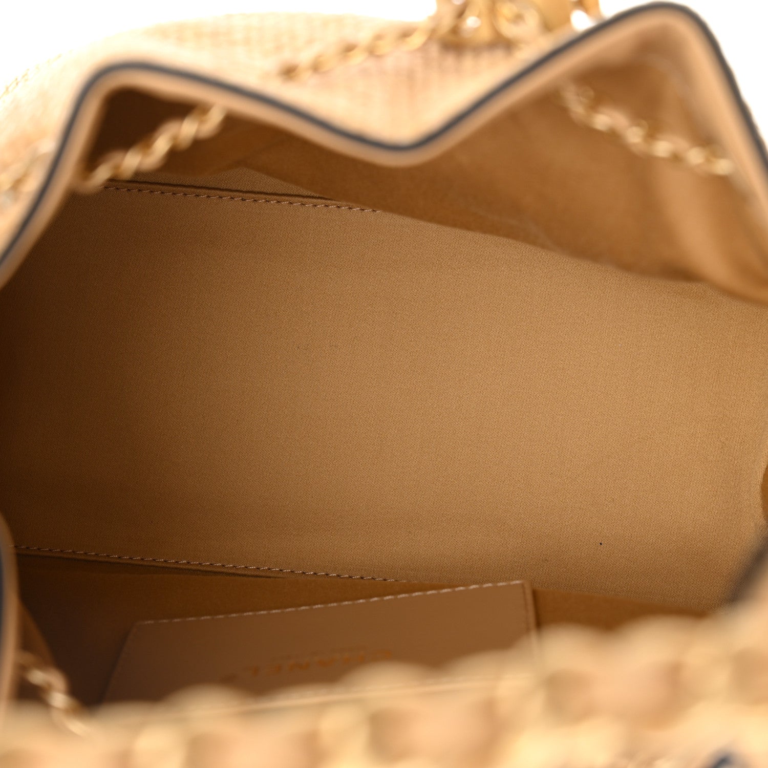 Braided Raffia Calfskin Small Chanel 25 Handbag Beige Black