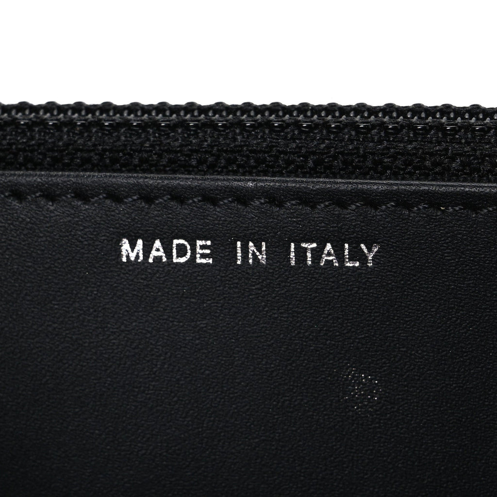 Patent Quilted Wallet On Chain WOC Black
