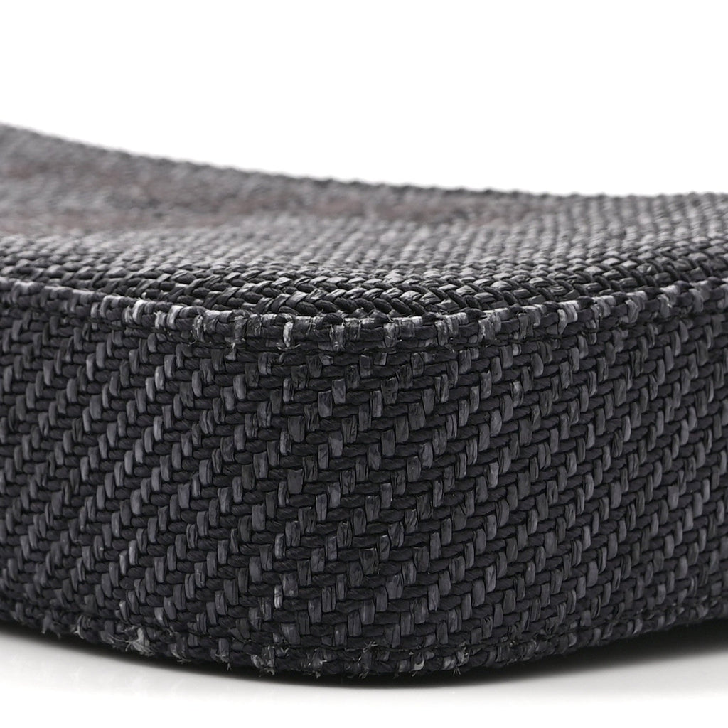 Lurex Straw Small Deauville Clutch With Chain Blue