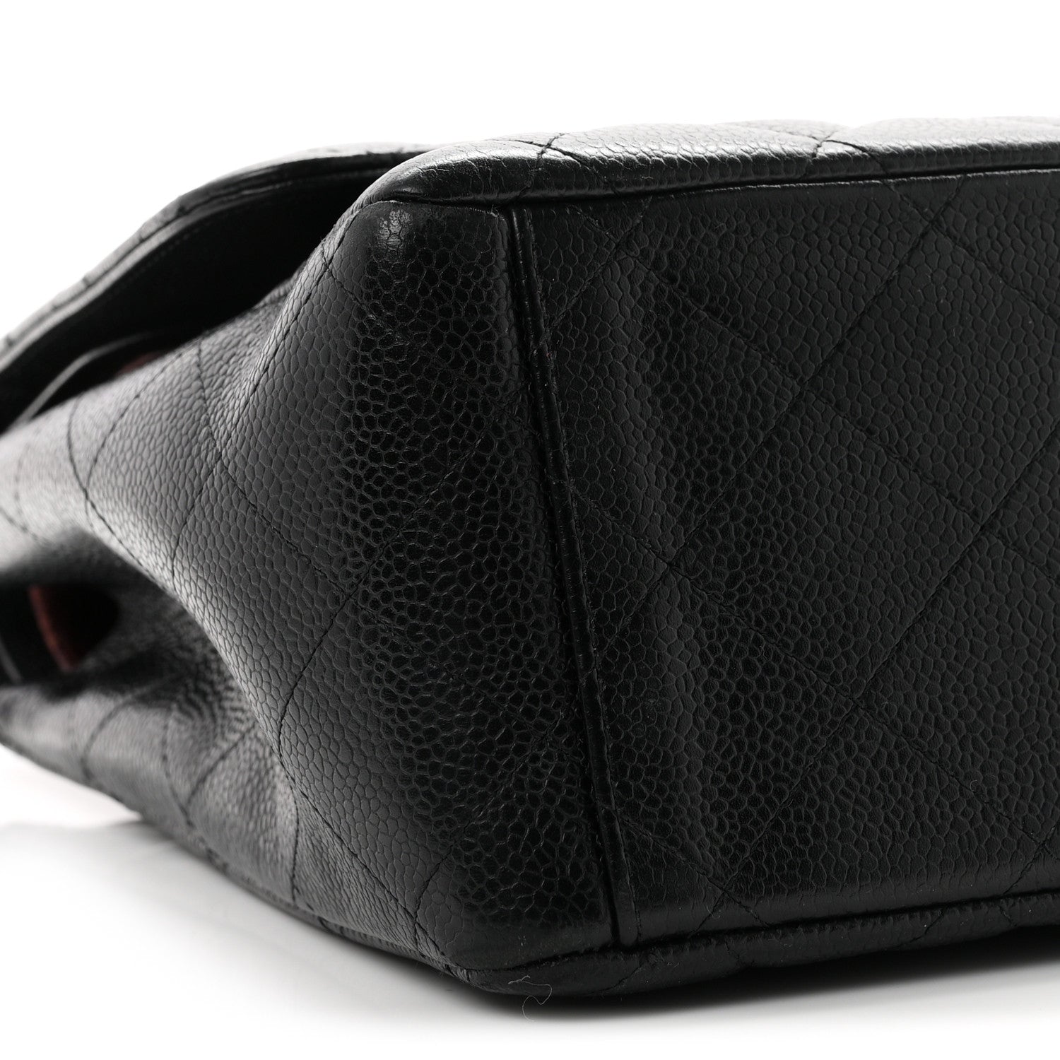 Caviar Quilted Maxi Double Flap Black