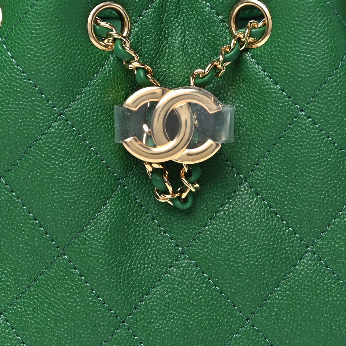 Caviar Quilted Mini Chanel 25 Handbag Green