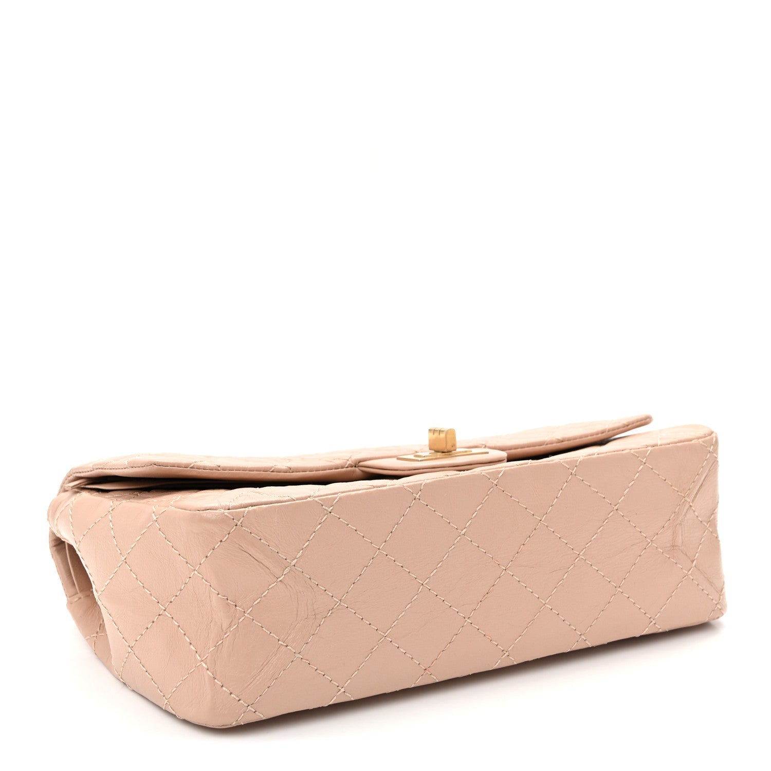 Aged Calfskin Quilted 2.55 Reissue 225 Flap Light Beige