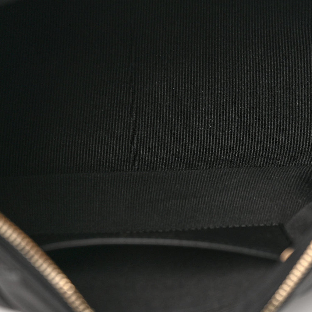 Shiny Lambskin Quilted Trendy Pockets Hobo Black