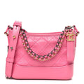 Aged Calfskin Quilted Small Gabrielle Hobo Pink