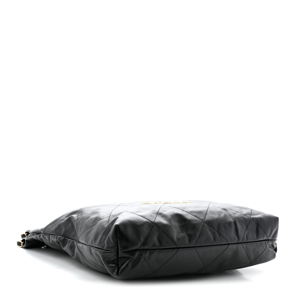 Calfskin Quilted Chanel 22 Black