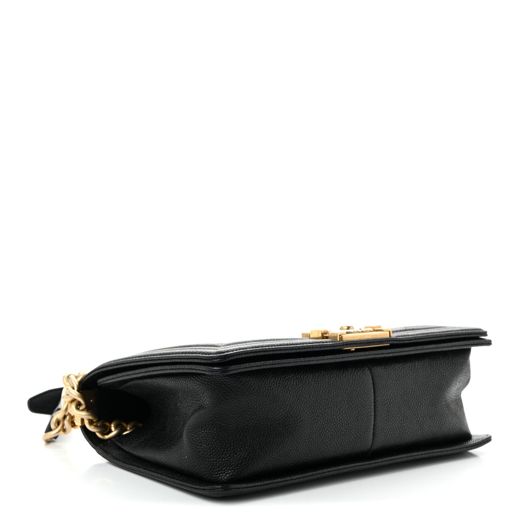 Caviar Quilted Medium Boy Flap Black