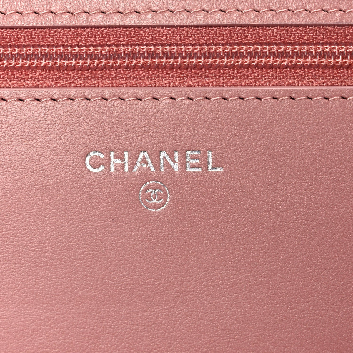 Ombre Patent Calfskin Quilted Wallet on Chain WOC Pink White