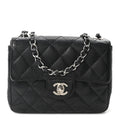 Caviar Quilted Mini Square Flap Black