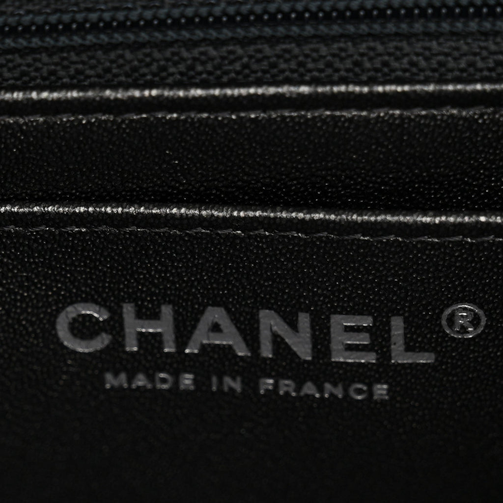 Metallic Sheepskin Quilted 2.55 Reissue Mini Flap Dark Grey