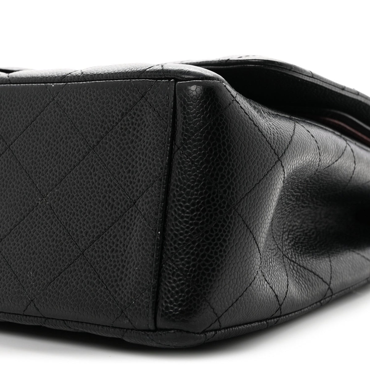 Caviar Quilted Maxi Double Flap Black
