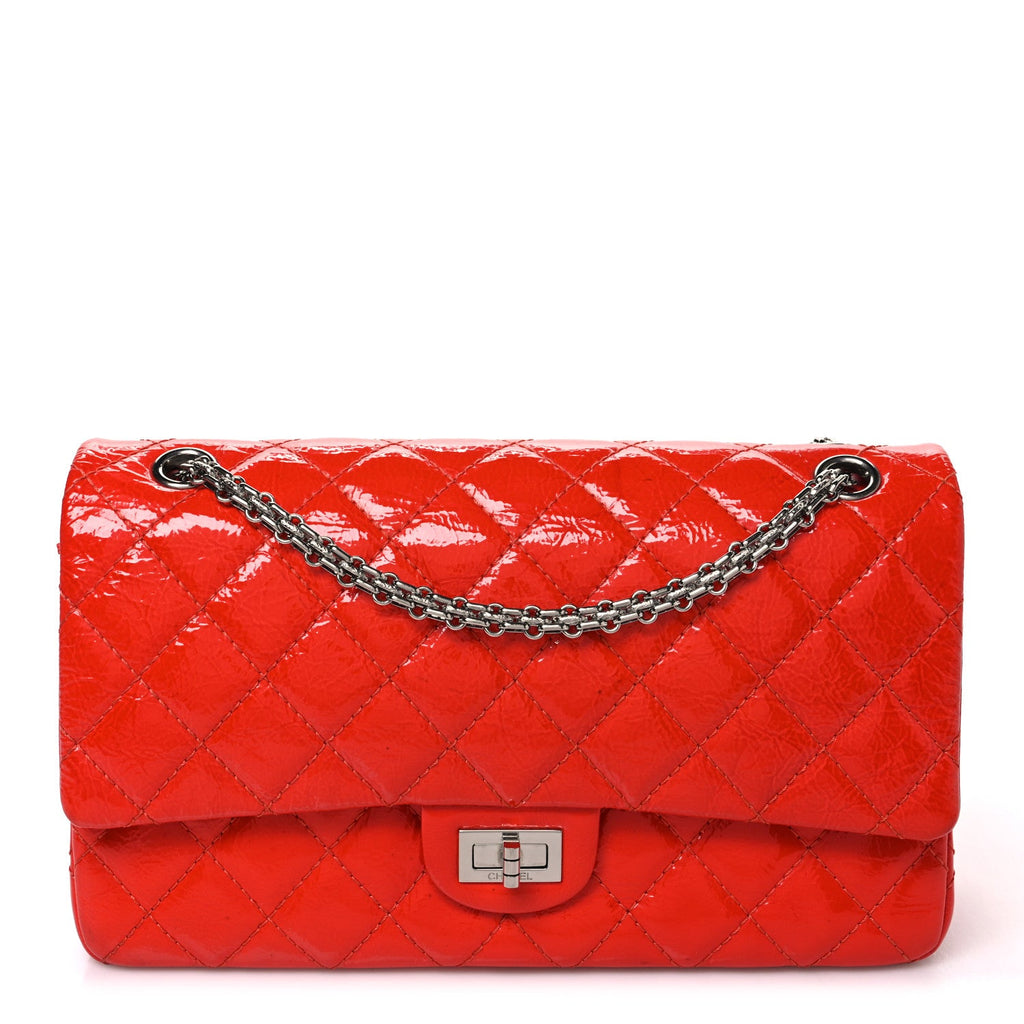 Aged Glazed Calfskin Quilted 2.55 Reissue 226 Flap Red