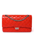 Aged Glazed Calfskin Quilted 2.55 Reissue 226 Flap Red
