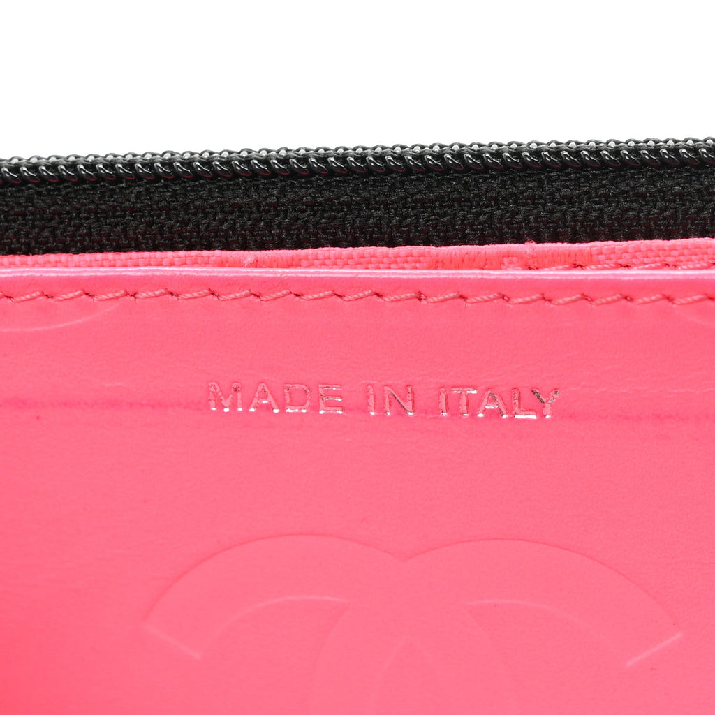 Calfskin Quilted Cambon Wallet on Chain WOC Black