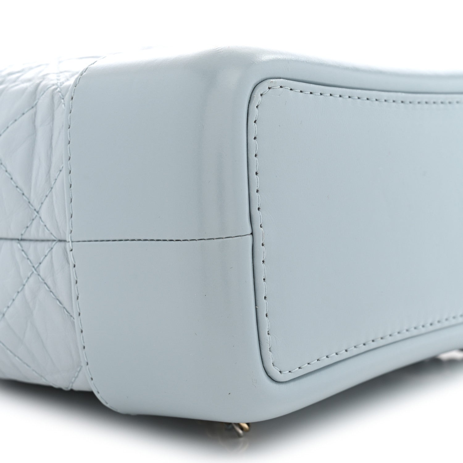 Aged Calfskin Quilted Small Gabrielle Backpack Light Blue
