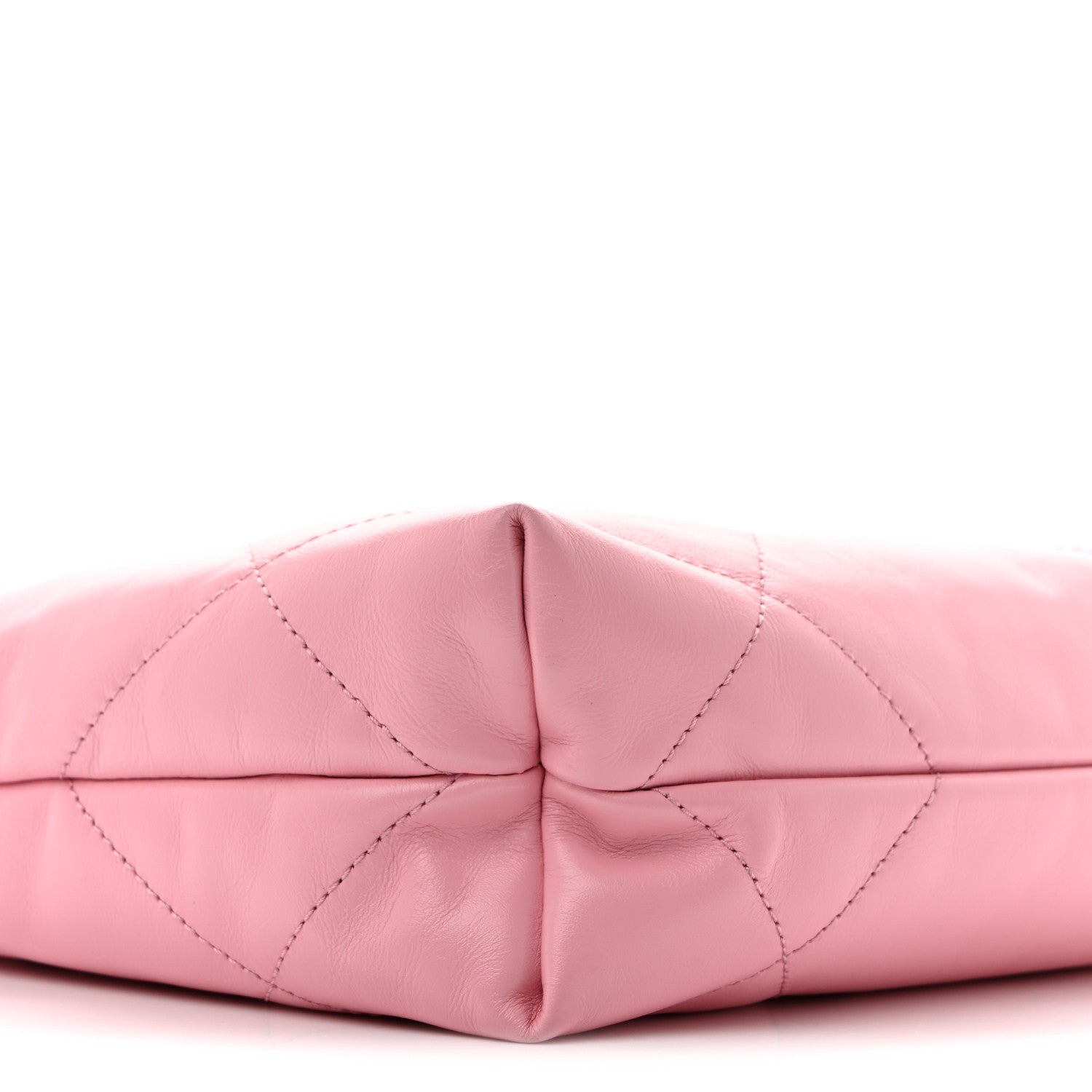 Shiny Calfskin Quilted Small Chanel 22 Dark Pink