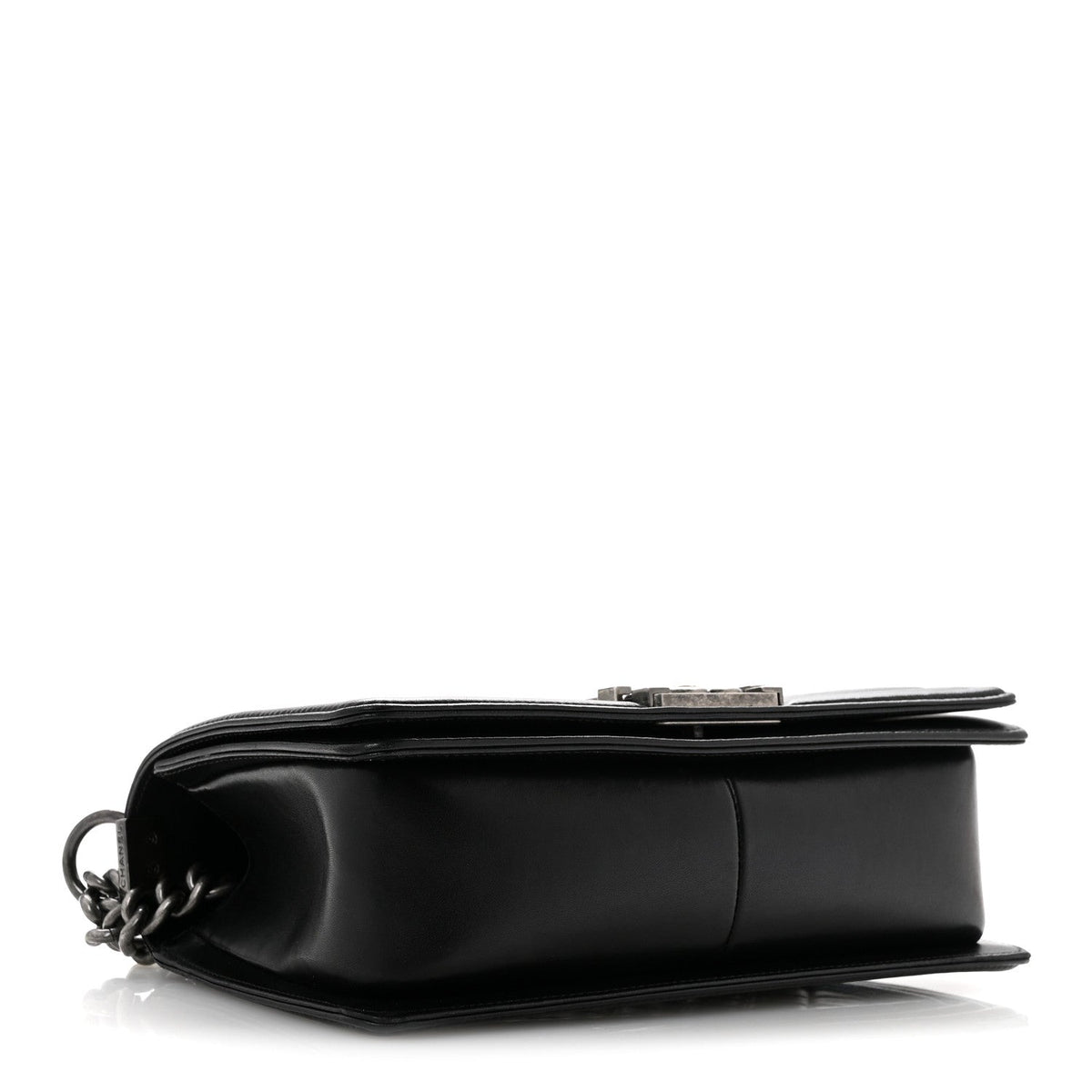 Lambskin Quilted Medium Boy Flap Black
