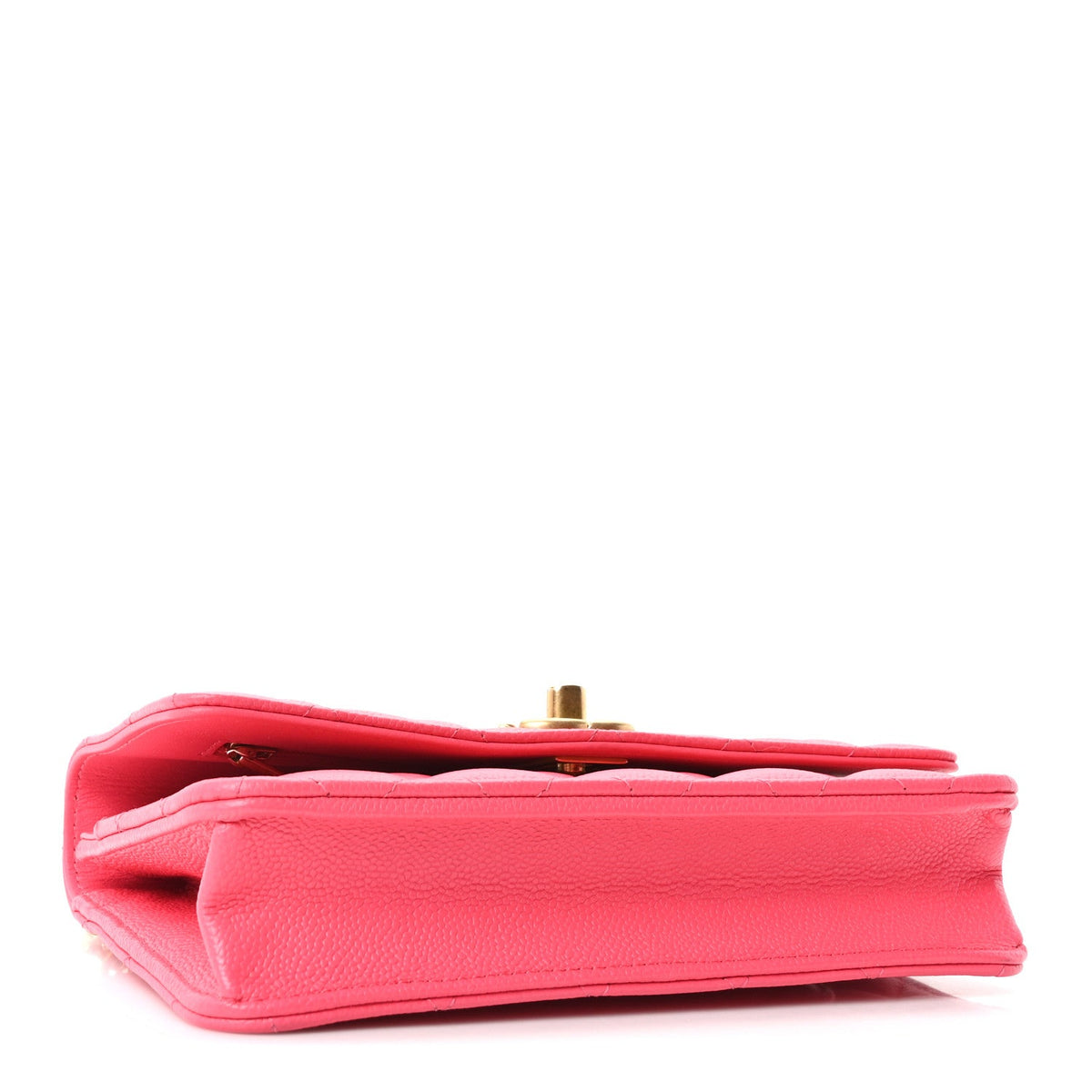 Caviar Quilted Sweetheart Wallet On Chain WOC Fuchsia