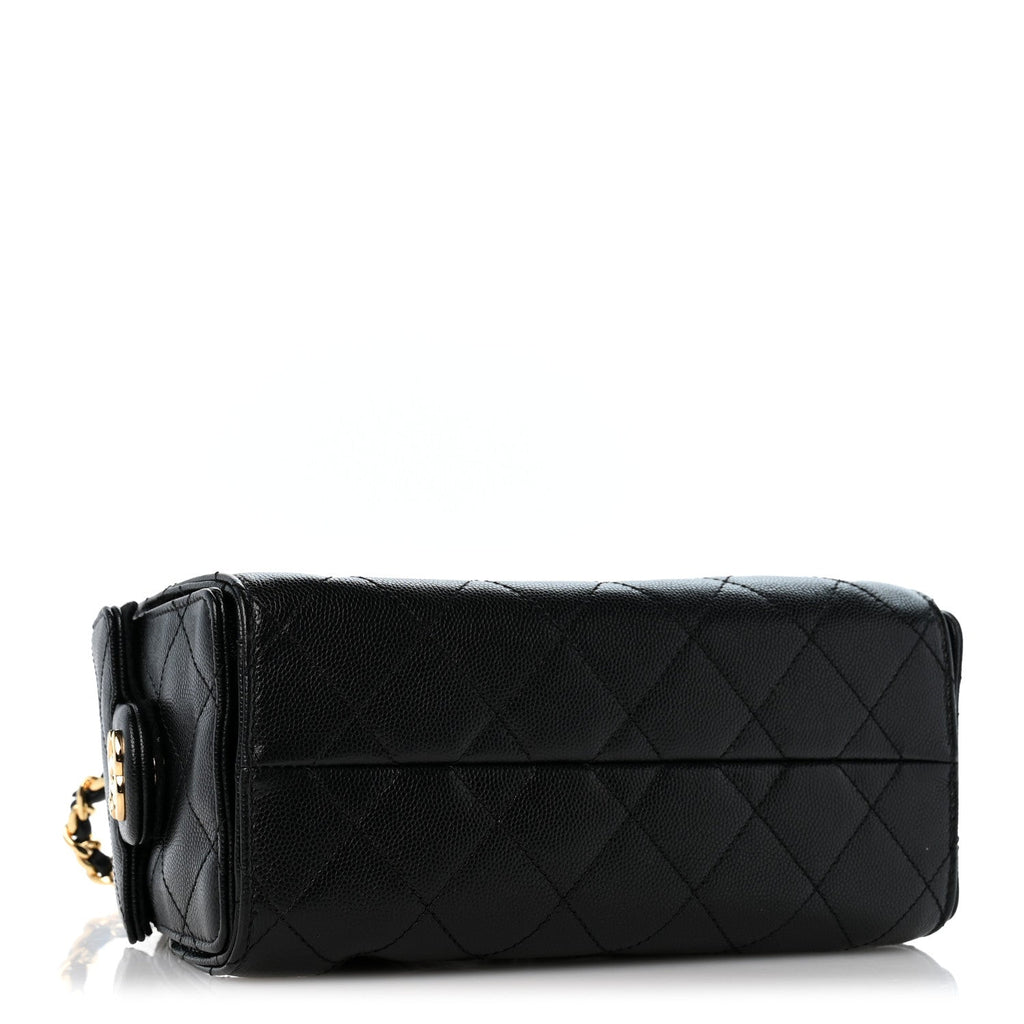 Caviar Quilted Mini Chanel 25 Handbag Black