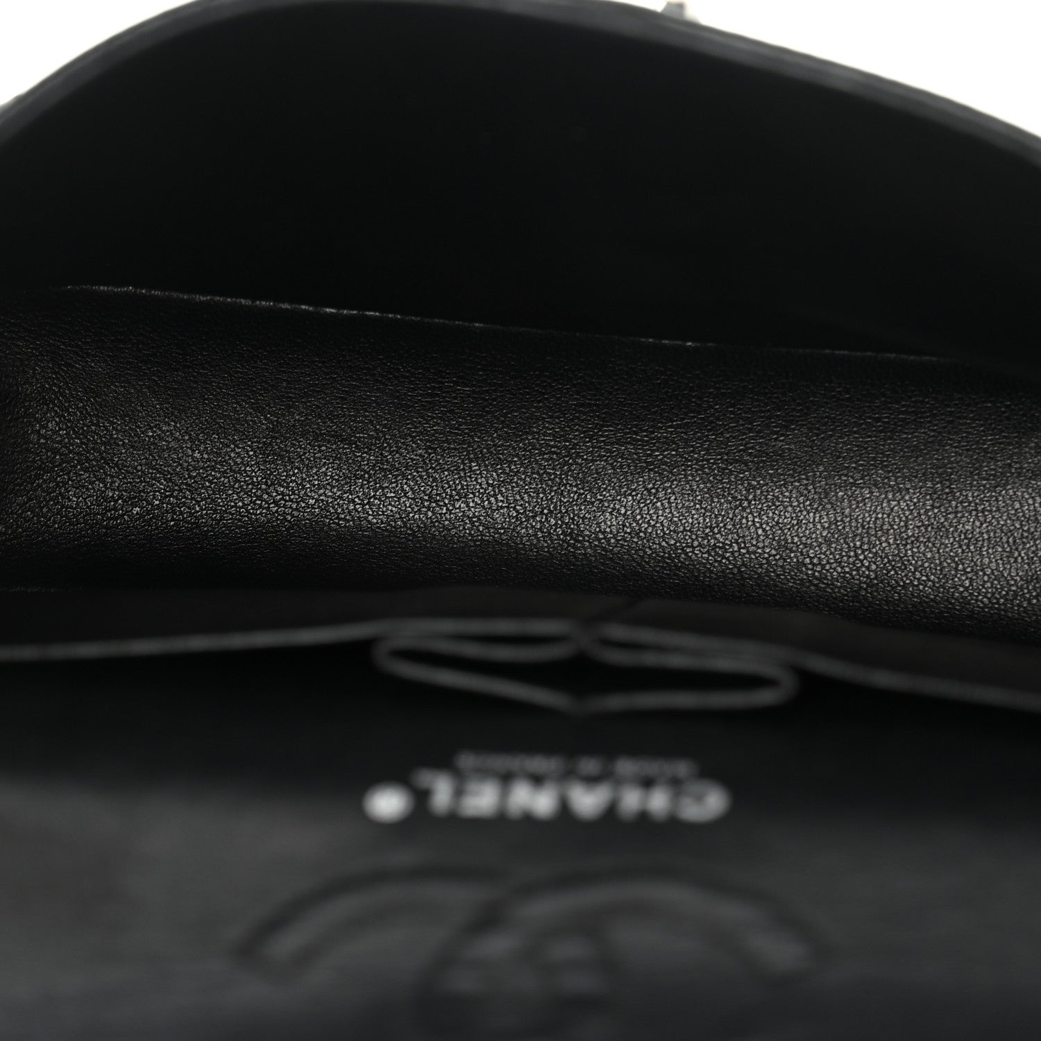 Caviar Quilted Small Double Flap Black