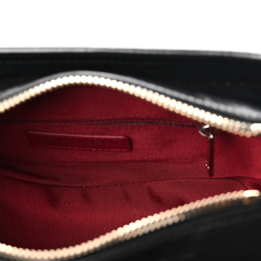 Aged Calfskin Quilted Small Gabrielle Hobo Black