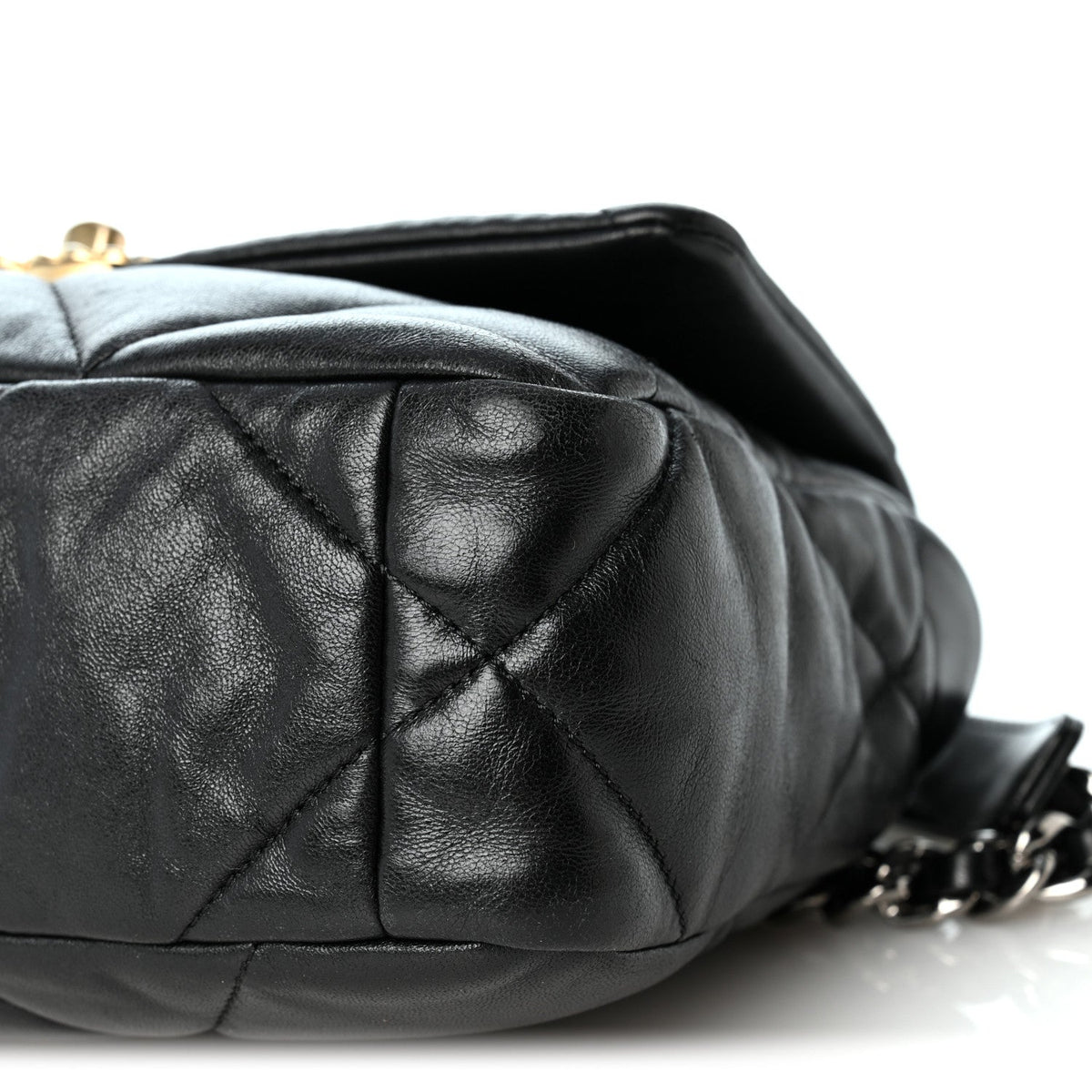 Lambskin Quilted Medium Chanel 19 Flap Black