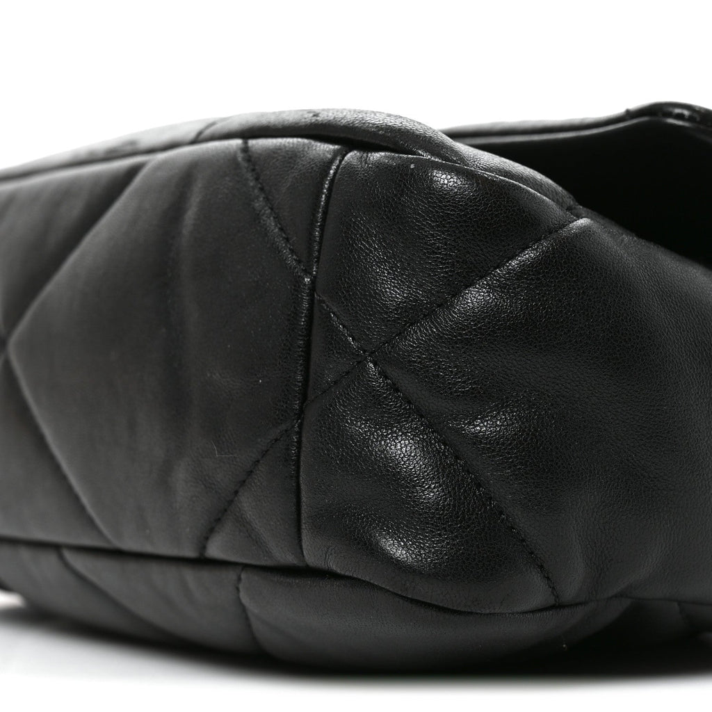 Lambskin Quilted Medium Chanel 19 Flap Black