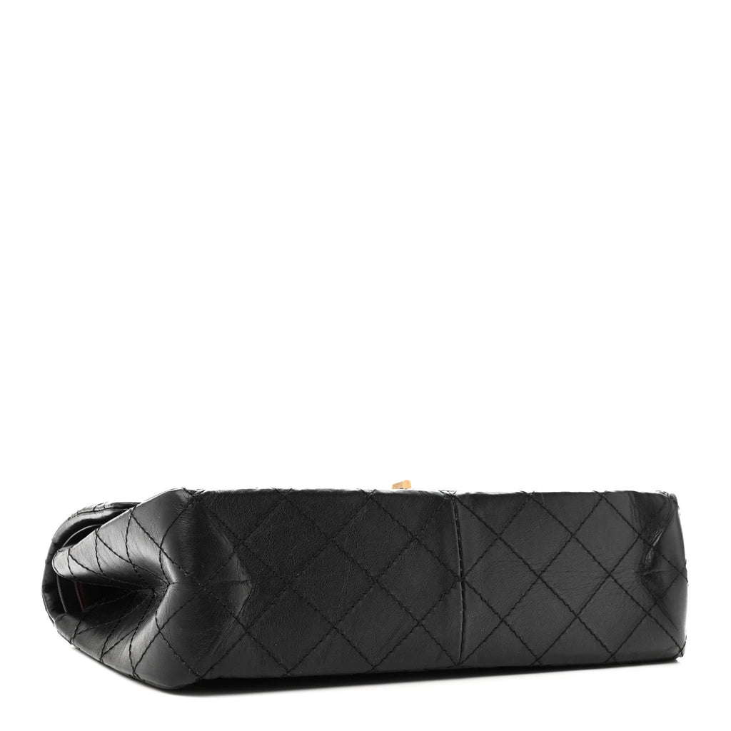 Aged Calfskin Quilted 2.55 Reissue 226 Flap Black