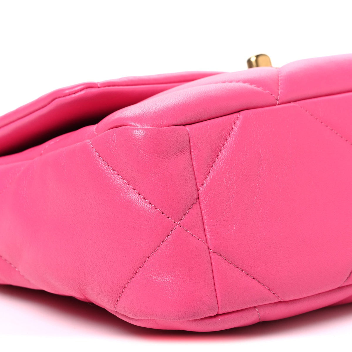 Lambskin Quilted Medium Chanel 19 Flap Dark Pink