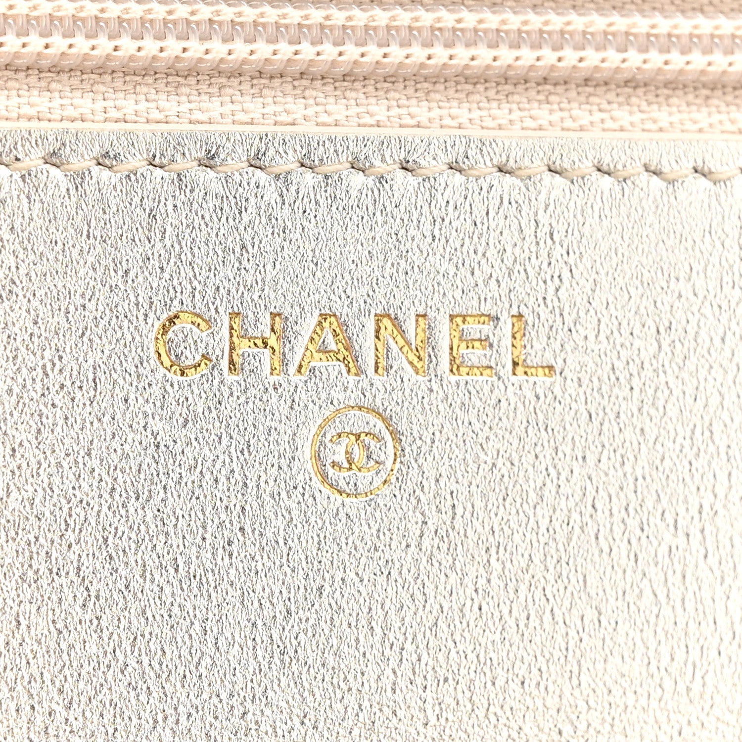 Gradient Metallic Lambskin Quilted Like A Wallet Wallet On Chain WOC Gold Pink