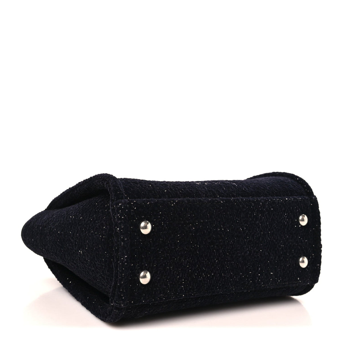Lurex Canvas Mini Deauville Tote Black